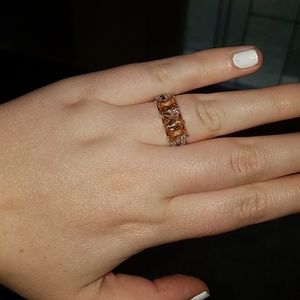Morganite cz ring